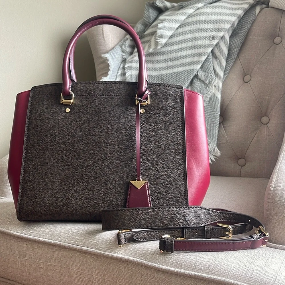 Michael Kors monogram satchel bag